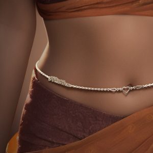 Orchid with Name Belly Chain