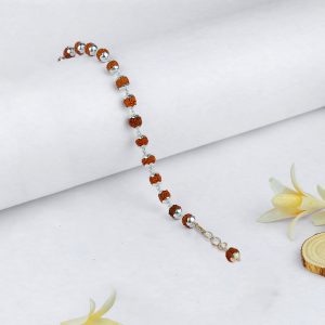 Rudraksham Silver Bracelet/Kaichain