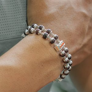 Sandelwood Double Layer Silver Bracelet/Kaichain